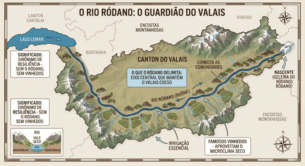 Rios que cortam a Suíça - Rio Ródano