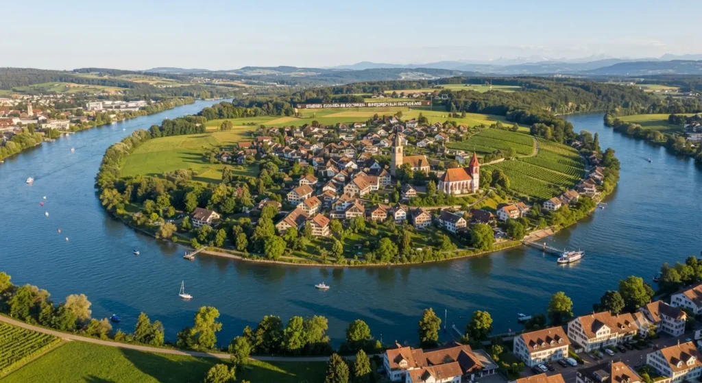 Büsingen am Hochrhein (Um enclave alemão na Suíça)