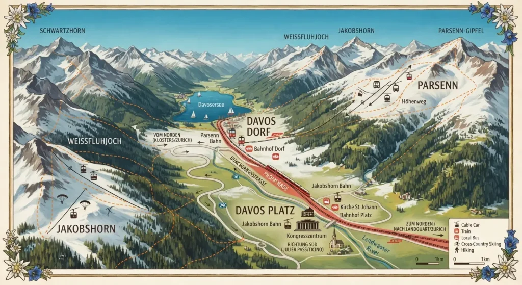 Mapa de Davos