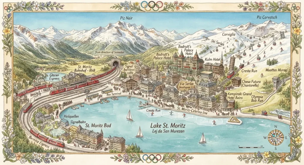 Mapa de Saint Moritz